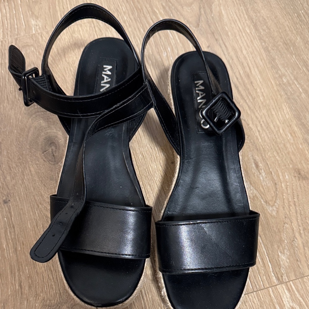 Mango Women's Elegant Black Sandals